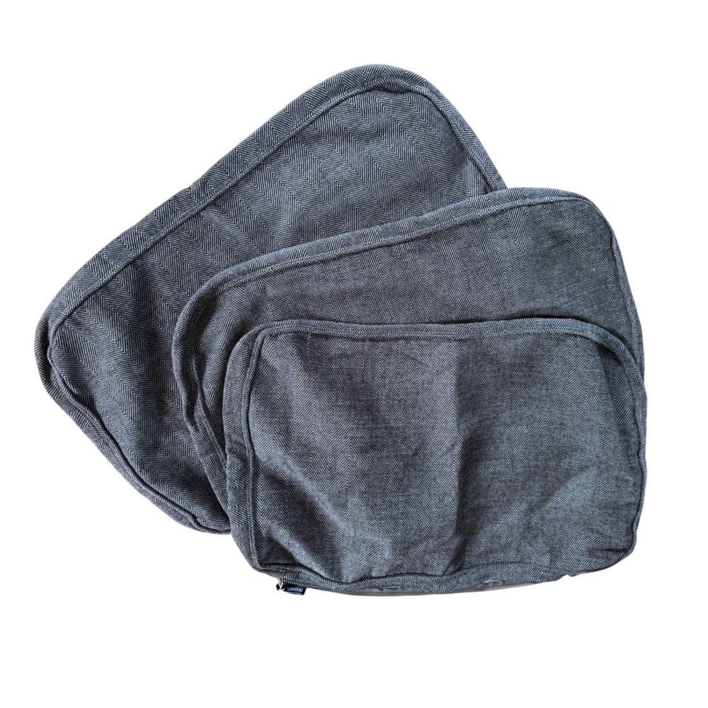 Lovesac Sactional Seat Cushions tan/brown Herringbone Covers Set‎ of 3